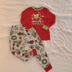 Kids Boys Girls Grinch Pajamas pjs red green Merry Grinchmas Christmas Holiday